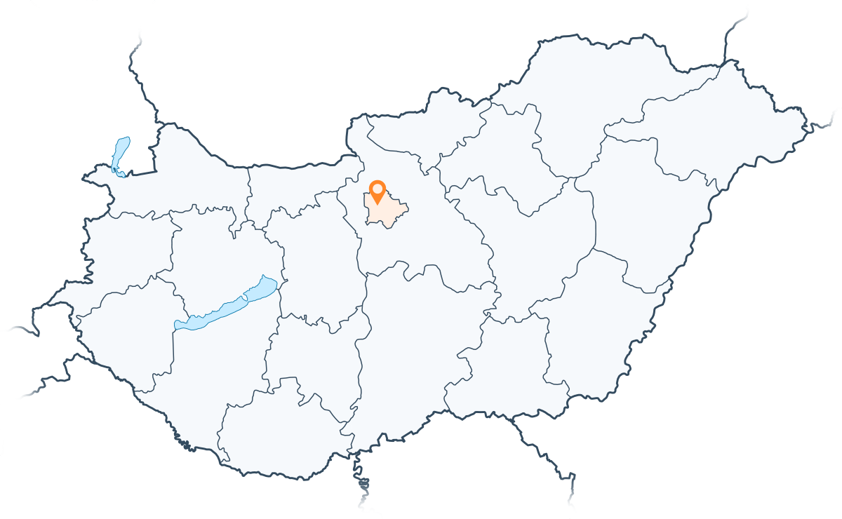 Mapa Maďarska