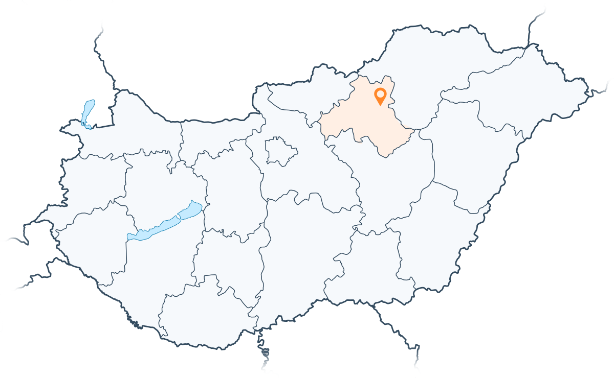 Mapa Maďarska